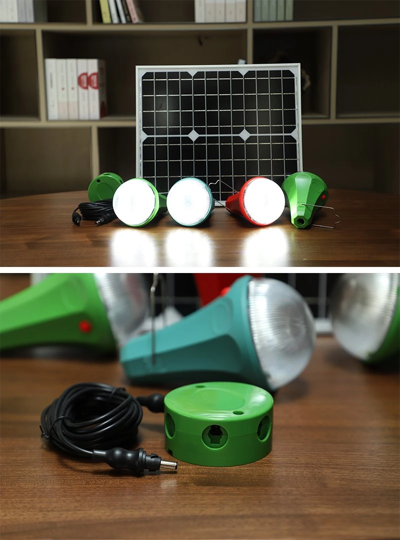 Outdoor Camping Portable Waterproof Solar Energy Storage Rechargeable DC Solar Lighting System Home and Lighting LED Solar Light