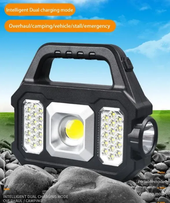 Factory Wholesale Outdoor Light USB Charging Energy Saving Lamp Solar Camping Light with LED Light Lamp