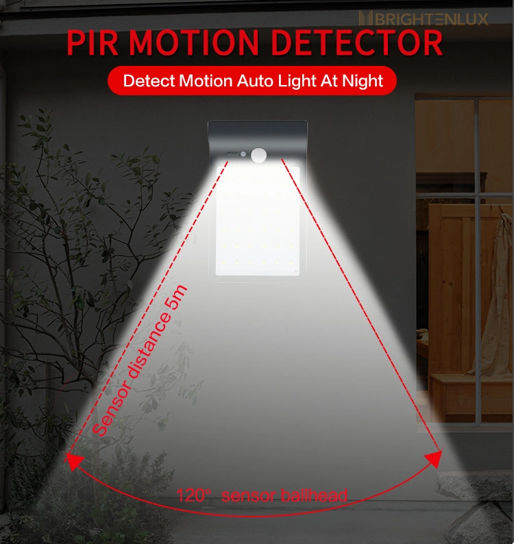 Brightenlux Wholesale Manufactures Smart Outdoor Garden Solar Light, Waterproof LED Solar Motion Sensor Light