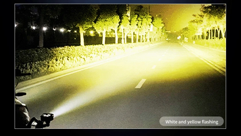 LED Motorcycle 60W 6000K Waterproof Fog Spotlight Headlight LED Ultra Bright Dual Colors Flashing Auto Lighting Systems