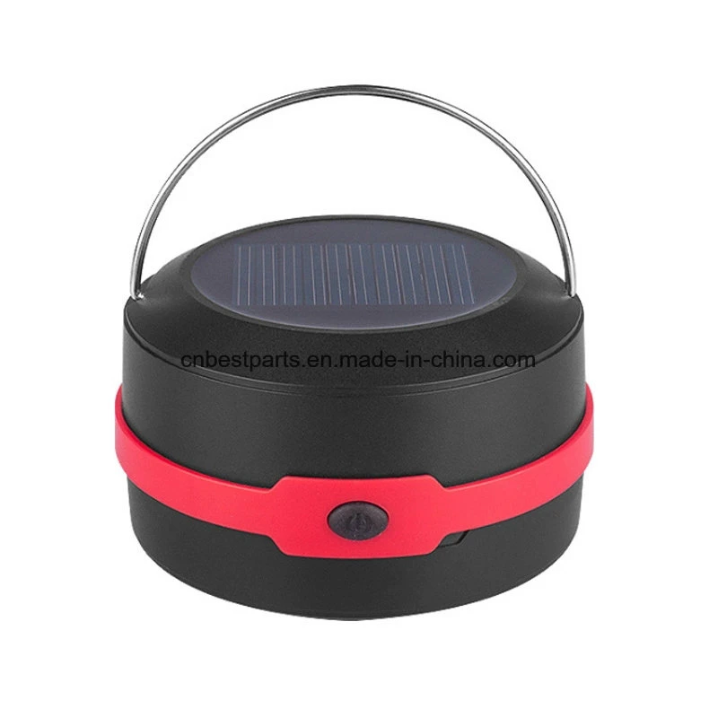 Portable Extendable Travel Camp Emergency Solar Camping Light with Hook Portable Folding Camping Tent Decorative Outdoor Lamp with Solar Panel