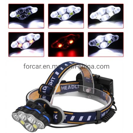 7 LED High Bright Headlight USB Rechargeable Head Torch Light for Outdoor Camping Hunting Head Lamp High Quality Flashing LED Headlamp