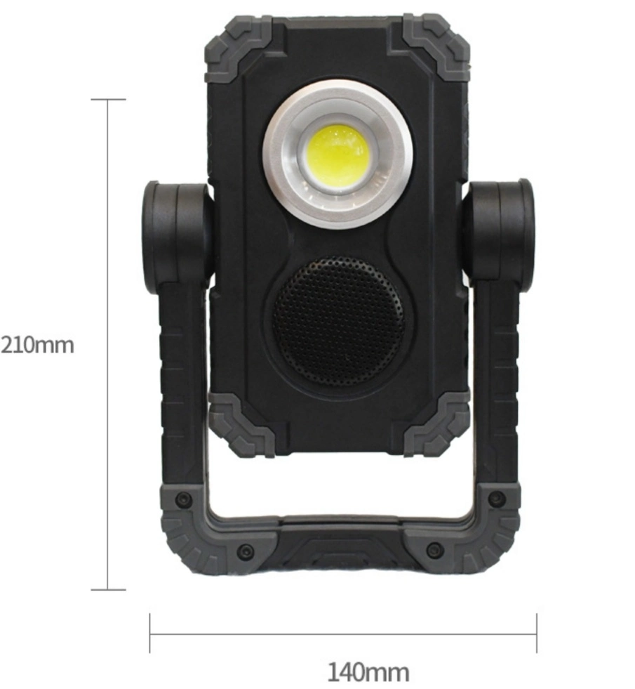 Wholesale Bluetooth Speaker Inspection Work Light 10W Rechargeable Multi-Use Portable Work Lamp COB Spotlight for Emergency Camping