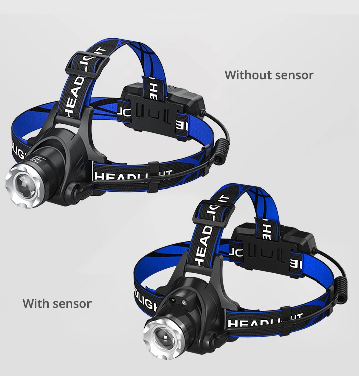 Super Bright LED Headlight T6/L2/V6 3 Modes Waterproof Zoomable Headlamp