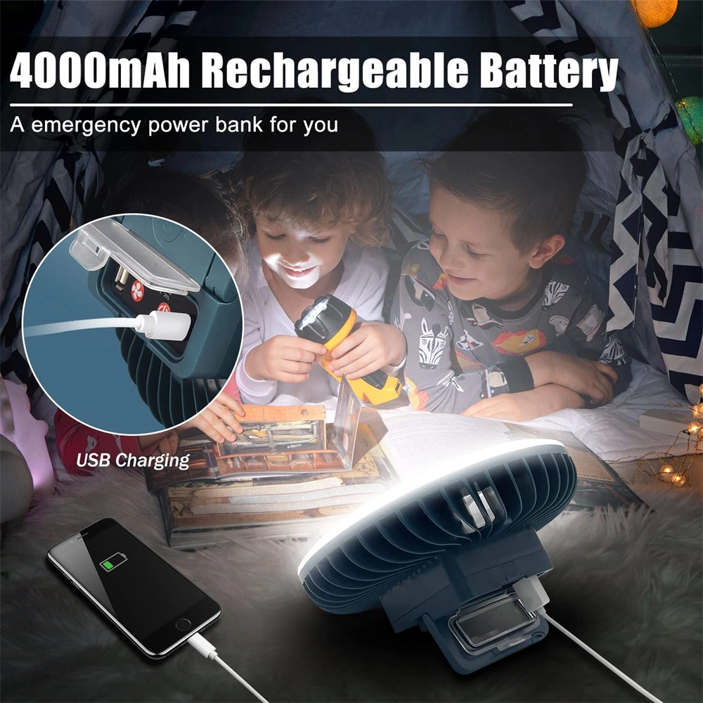 New Article Multifunction USB Charger Emergency Light LED Tent Lamp Camping Lights with Fan