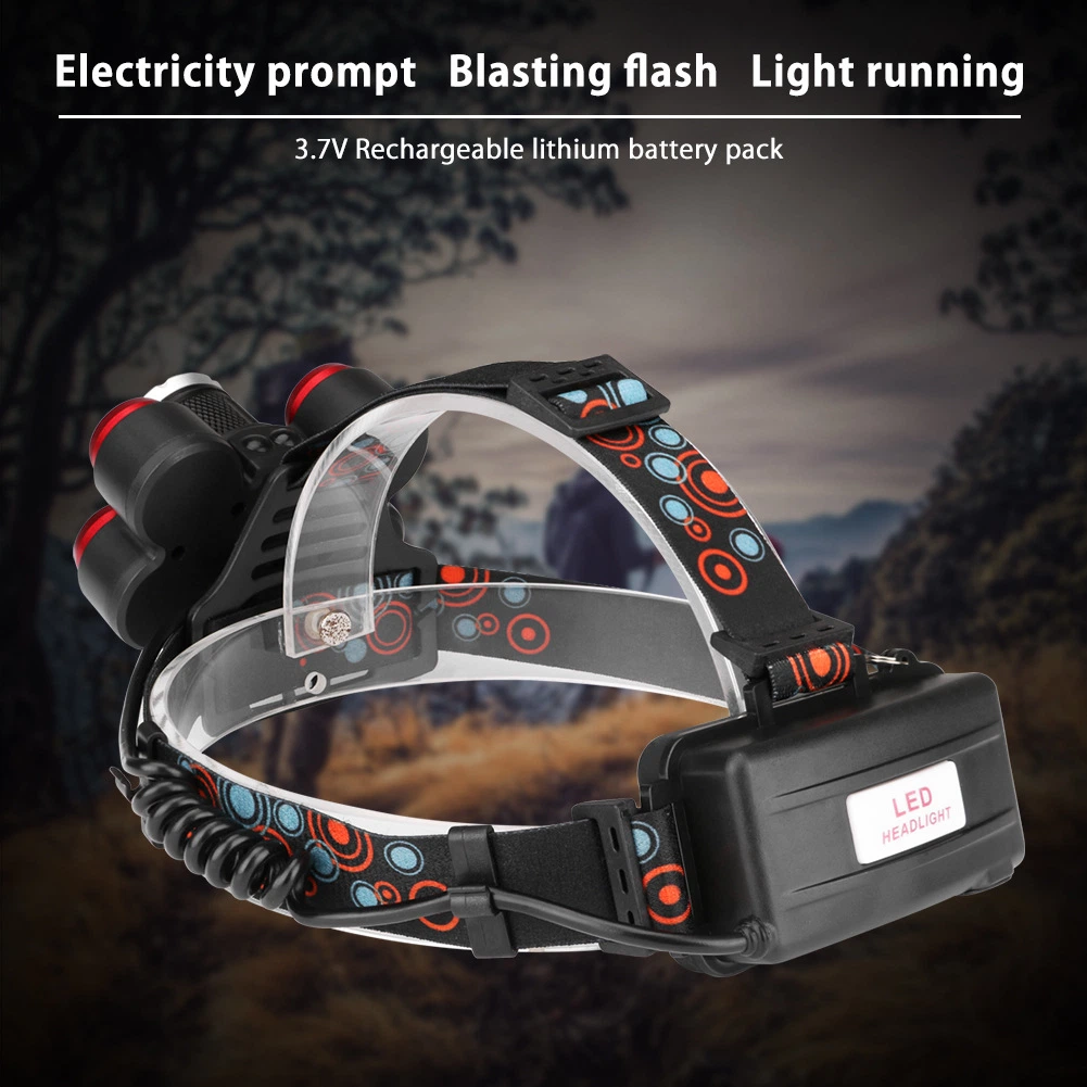 Wholesale Camping Head Torch Lamp Rechargeable 5 Flash Modes COB Head Torch Light Waterproof Headlight Portable Zoomable LED Headlamp