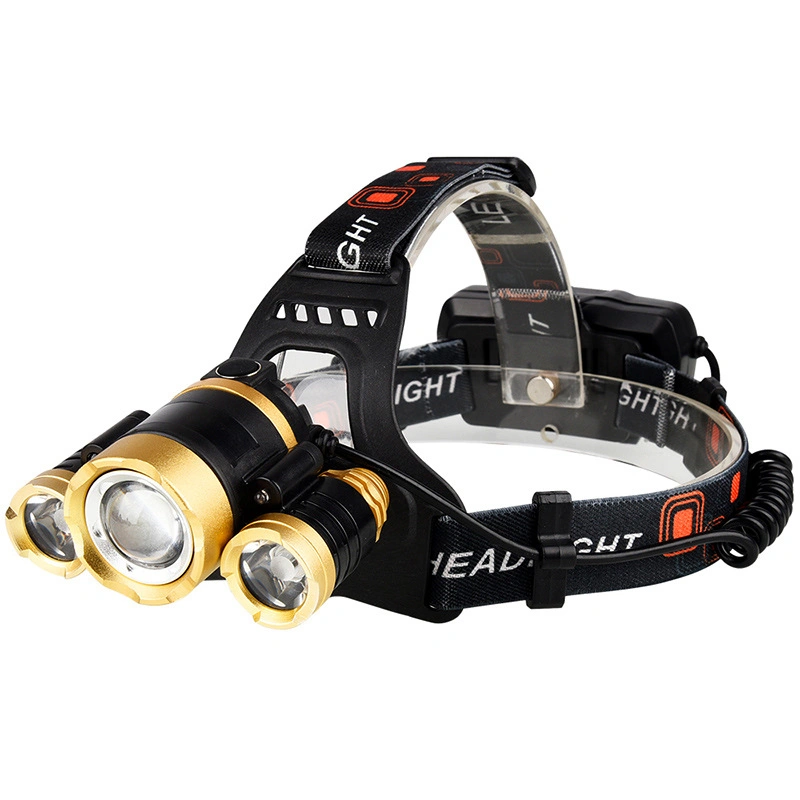 3ledt6 Strong Outdoor Headtorch High Light Long Shot Fishing Strong Rechargeable Headlamp