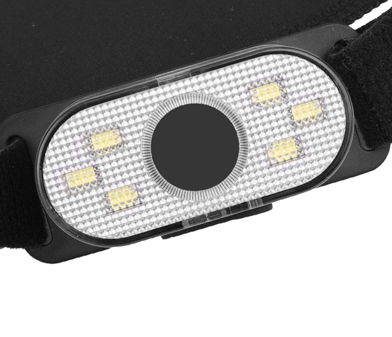 Wholesale Long Lifespan Head Torch Lamp Rechargeable COB Headlight with Flashing Red Warning Sensor Head Torch Light for Camping 4 Flash Mode LED Headlamp