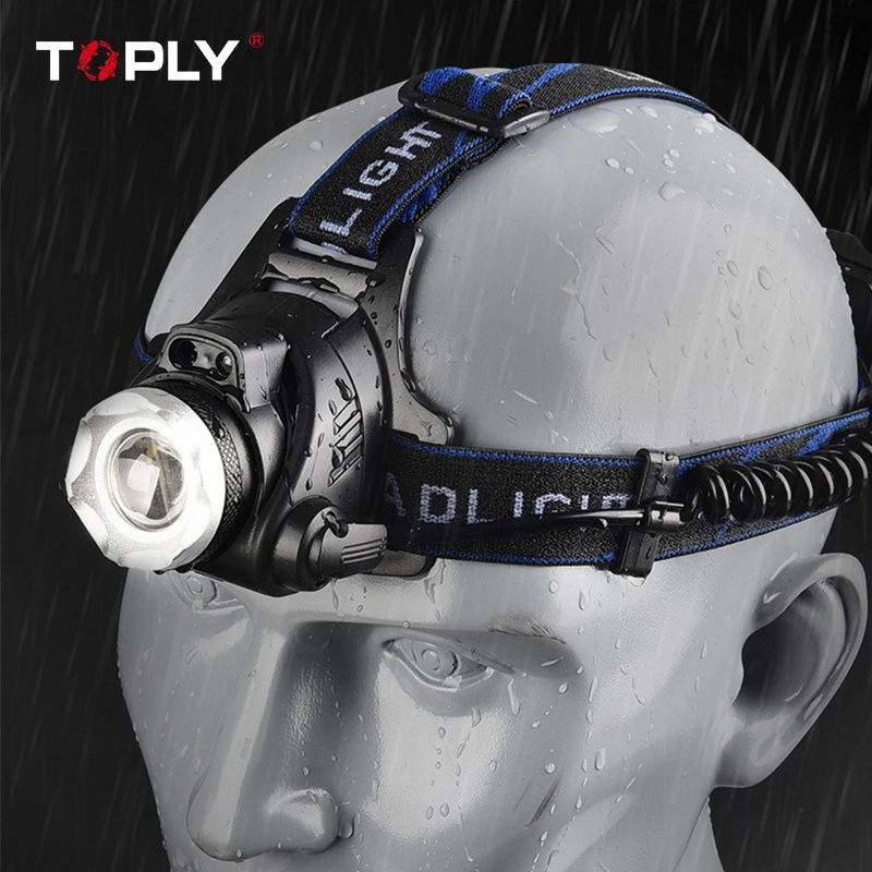 LED Outdoor Light Fishing Night Fishing Zoom Sensing Headlamp