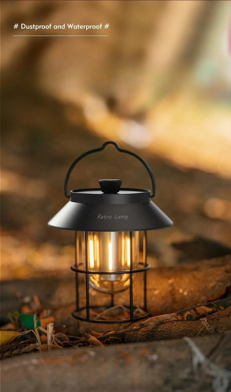 Cross-Border New Outdoor Camping Large Capacity Portable Hanging Atmosphere Night Light.