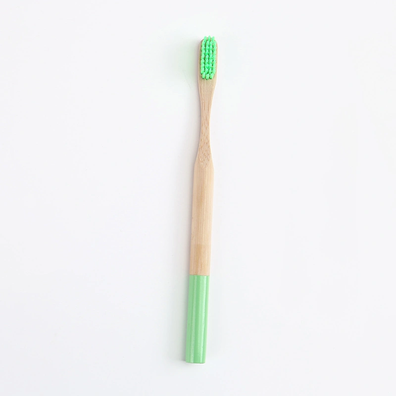 Custom Logo Bamboo Toothbrush Medium Bristles Biodegradable Plastic-Free Toothbrushes Cylindrical Low Carbon Eco Bamboo Handle Brush