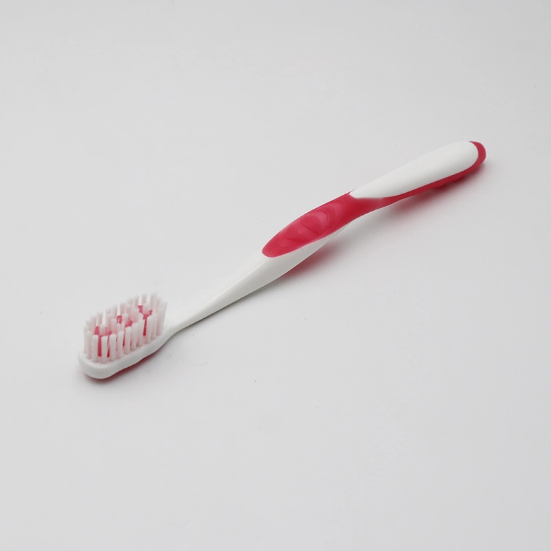 Wholesale Oral Care Nylon Soft Bristles Adult Toothbrush with Tongue Scraper