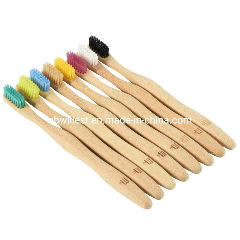 Eco Friendly Nature Biodegradable Nylon Adult Bamboo Toothbrush