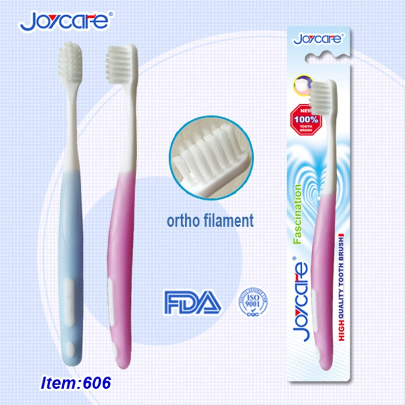 Classic Design Soft Orthodontic Bristles Adult Toothbrush with Small Brush Head