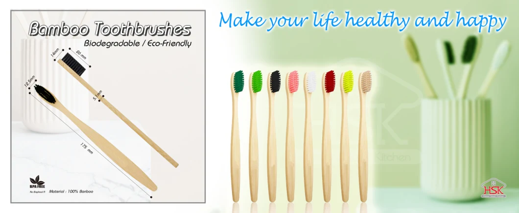 Biodegradable Bamboo Toothbrushes Environmental Toothbrush