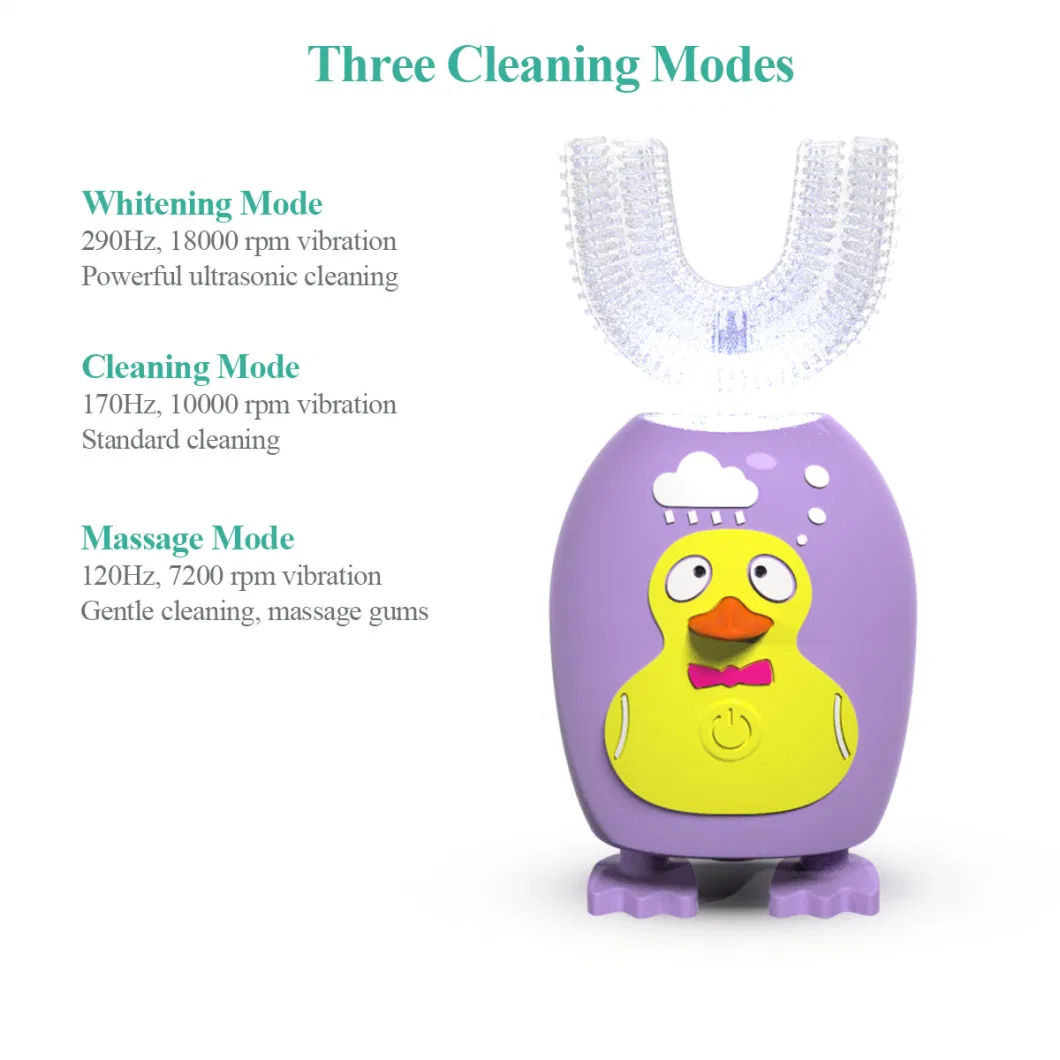 360 Degree Children Electric Toothbrush U-Shaped Kids Toothbrush