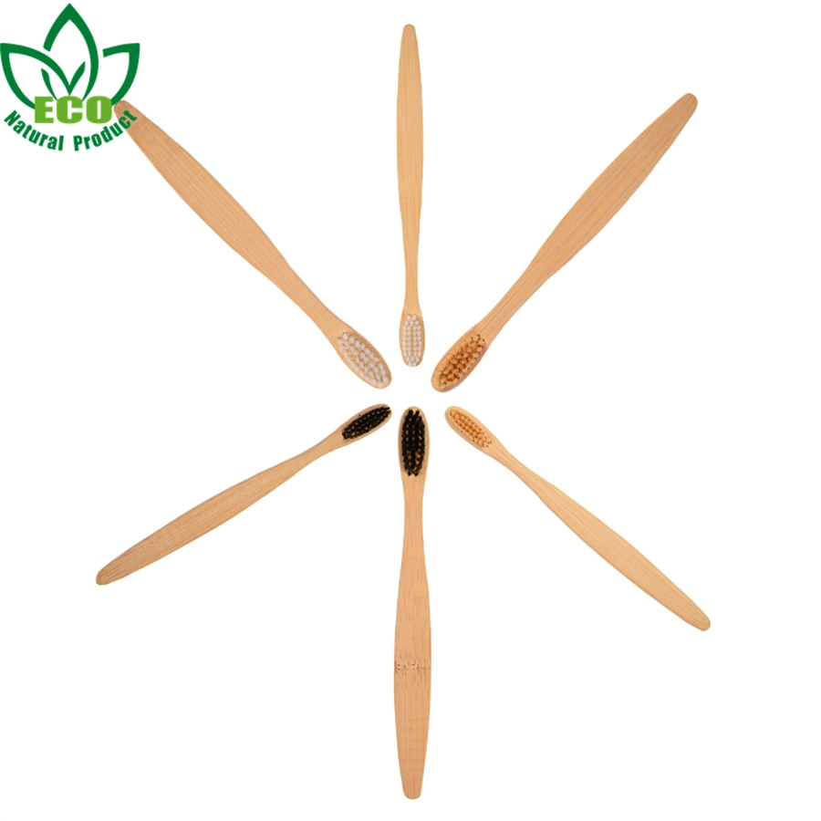 OEM Biodegradable with Charcoal Bristle Custom Bamboo Toothbrush