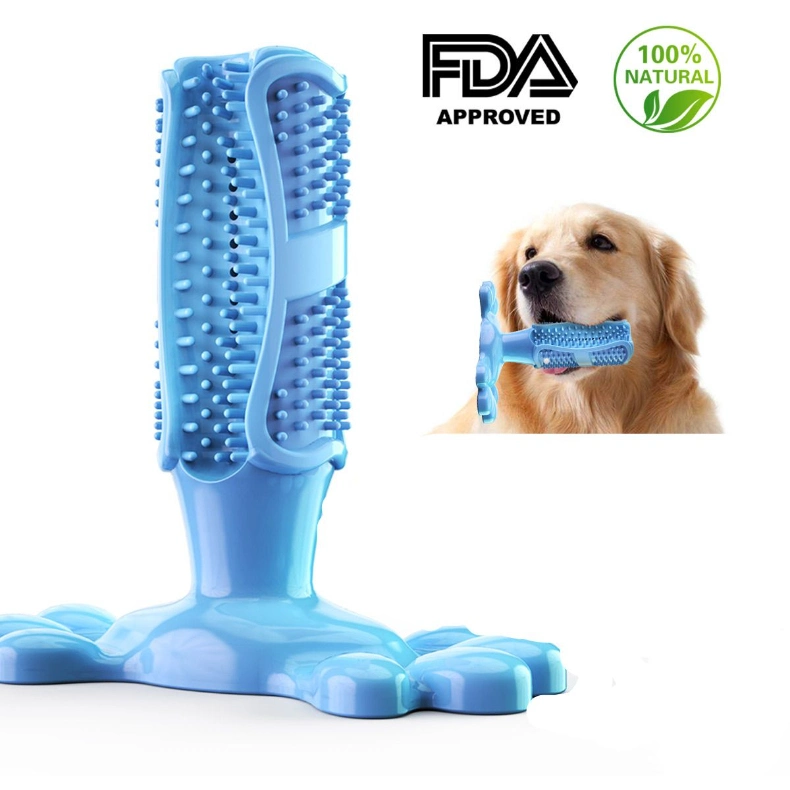Dog Anti-Bite Toothbrush Oral Cleaning 360 Degrees Rubber Stick Chew Toy