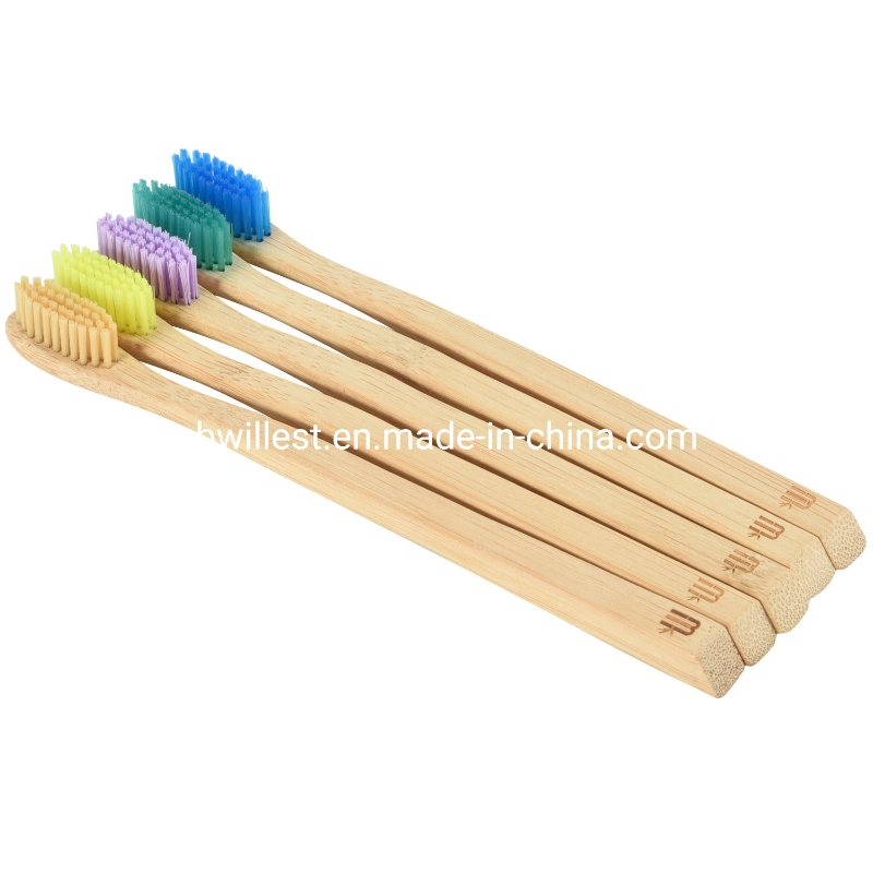 Long Bamboo Toothbrush with Small Head