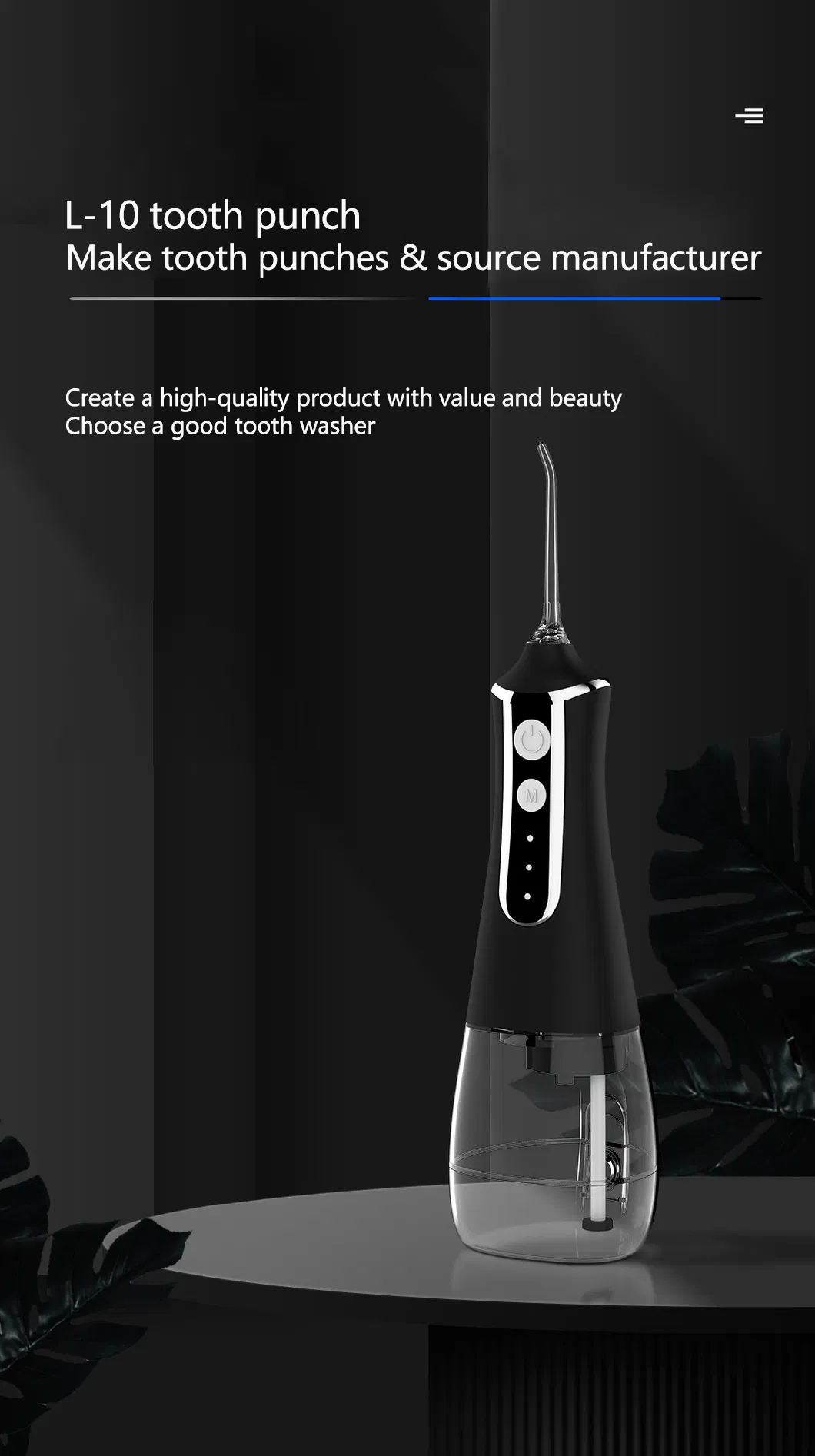 Household Detachable Cordless Ipx7 Portable 300ml Water Toothflosser Electric Oral Care Cleaning Tool Jet Irrigator Tooth Floss for Adult