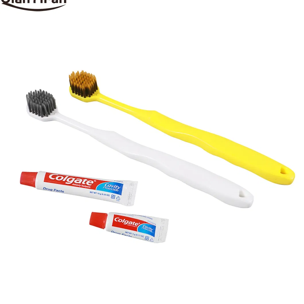 Natural Bamboo Toothbrush with Toothpaste Kit for Hotel Guestroom