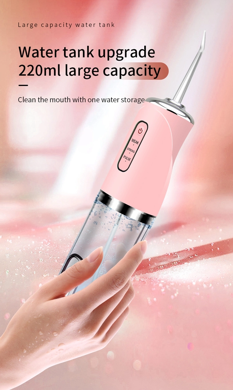 Wireless Water Pik Flosser for Teeth, Iteknic Dental Oral Water Irrigator Pik Portable with 230ml Water Tank, 4 Jet Tips Teeth Cleaner for Braces, 4modes, Ipx7
