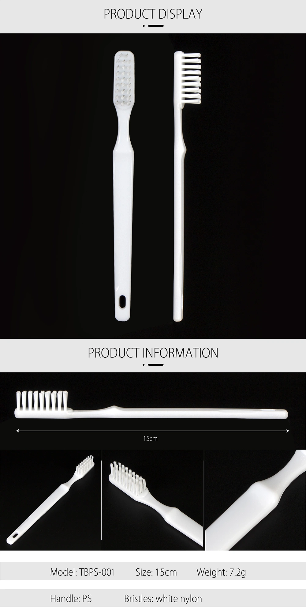 Custom Logo Home Travel Plastic Adult Toothbrush