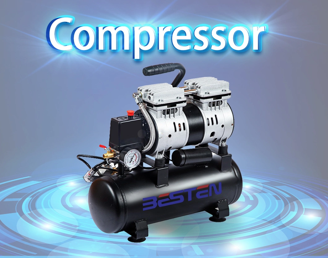 Melhor Pequeno Silencioso &oacute; Leo-Livre Compressor De Ar AC 220V 110V Fio De Cobre Bom Motor De Garantia De 2 Anos 0.75HP Bomba De Ar Do Laborat&oacute;