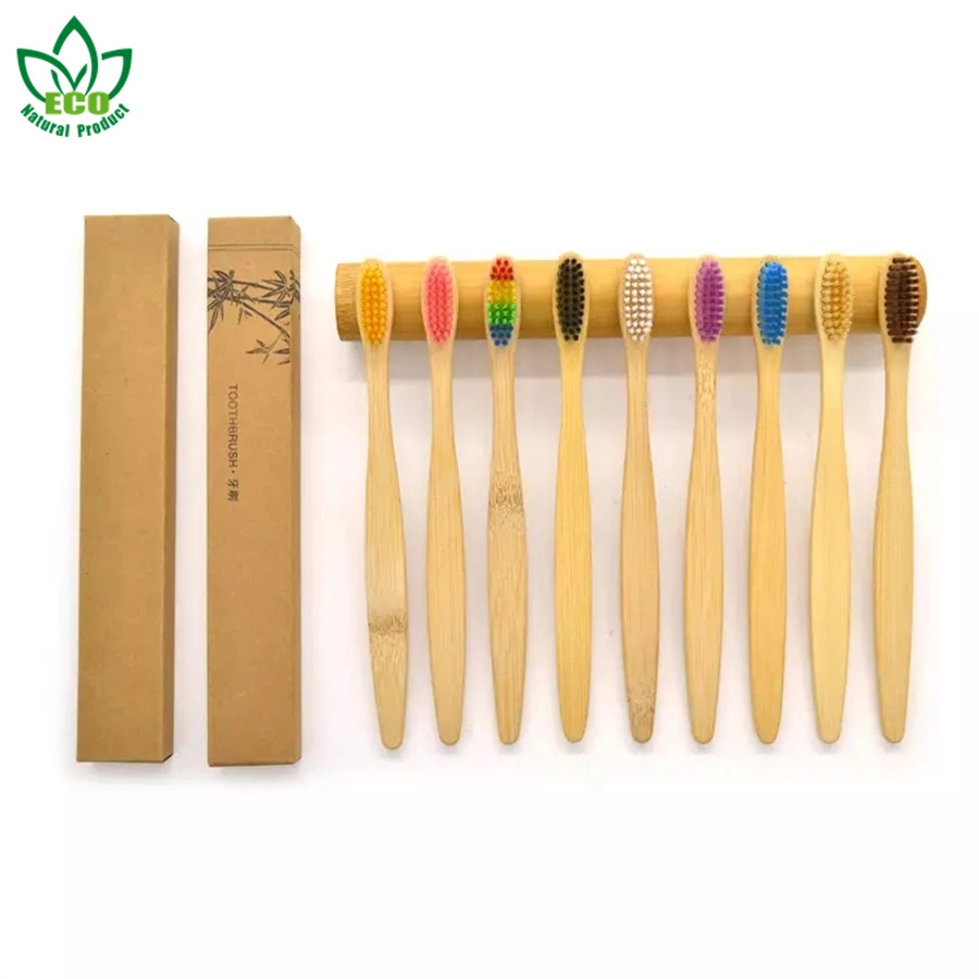 Custom Bamboo Toothbrush Custom Eco Packaging with Logo Different Styles Toothbrush