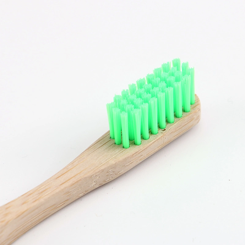 Custom Logo Bamboo Toothbrush Medium Bristles Biodegradable Plastic-Free Toothbrushes Cylindrical Low Carbon Eco Bamboo Handle Brush