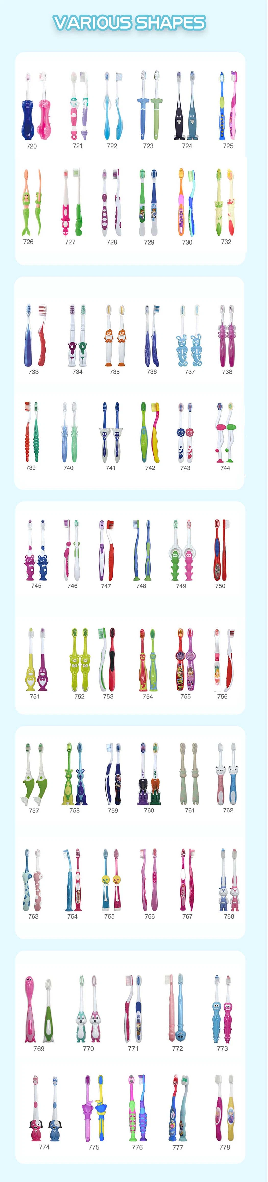 High Quality Cartoon Kids Manual Toothbrush Set Children Toothbrush