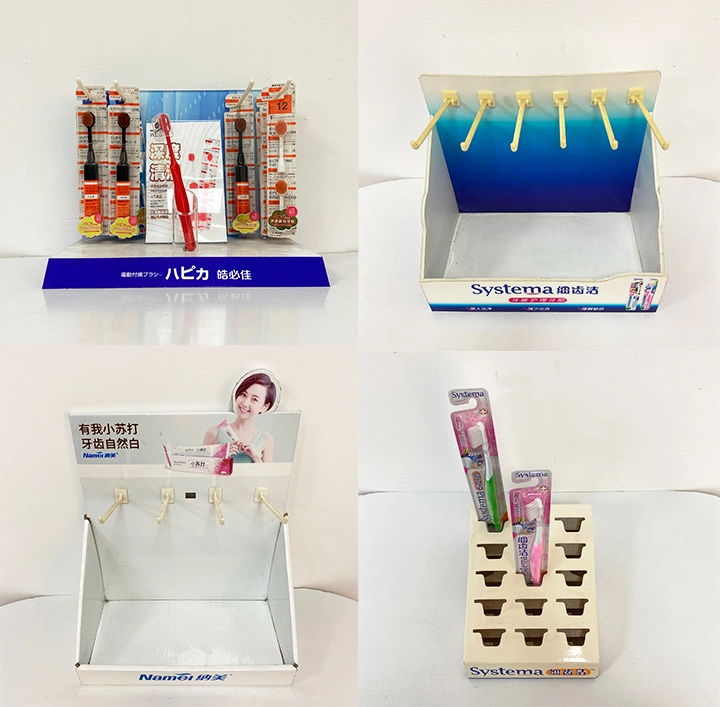 Cardboard Counter Display Box Toothbrush Cardboard Display Promotion Table Top Cardboard Case