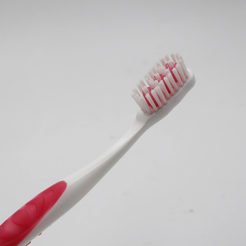 Wholesale Oral Care Nylon Soft Bristles Adult Toothbrush with Tongue Scraper