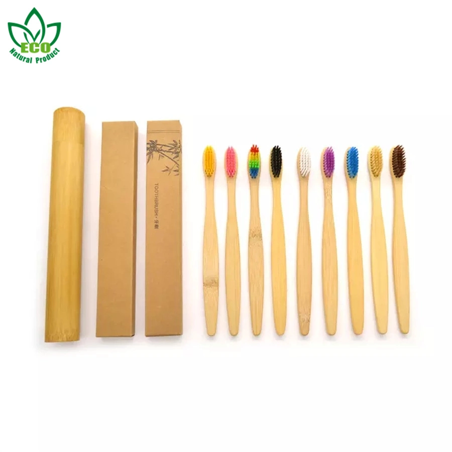 Custom Bamboo Toothbrush Custom Eco Packaging with Logo Different Styles Toothbrush