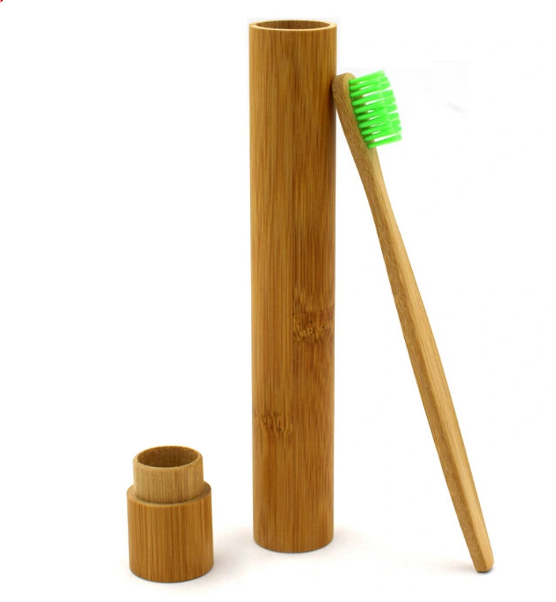 Color Nylon Bristle Bamboo Toothbrush