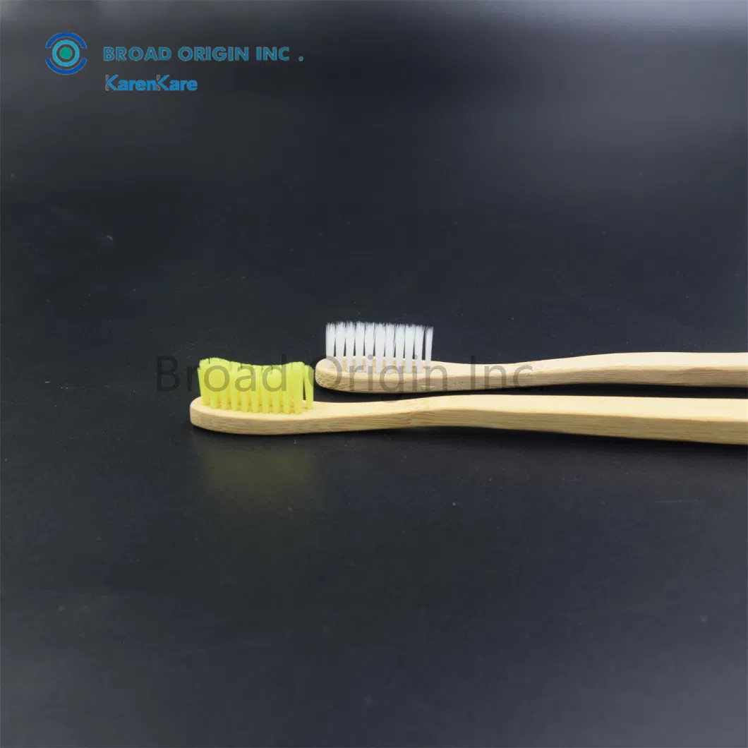 Biodegradable Bambooadult Toothbrush Charcoal Bristle Dental Brush