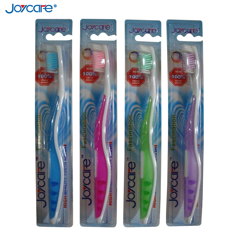 Classic Cross Action Soft Rubber Non-Slip Handle/Tongue Cleaner Toothbrush