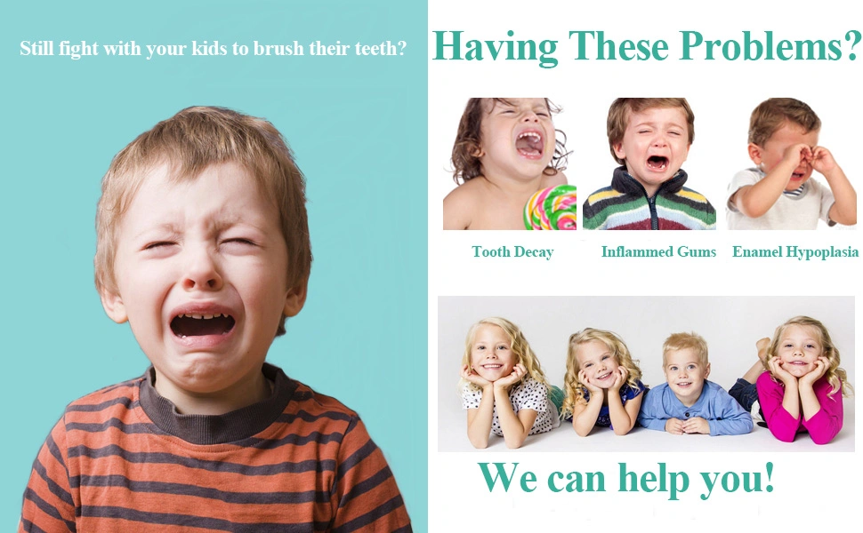 Ipx7 Soft Silicone Electrical Cartoon Toothbrush Children Kids Dental Teeth Brush