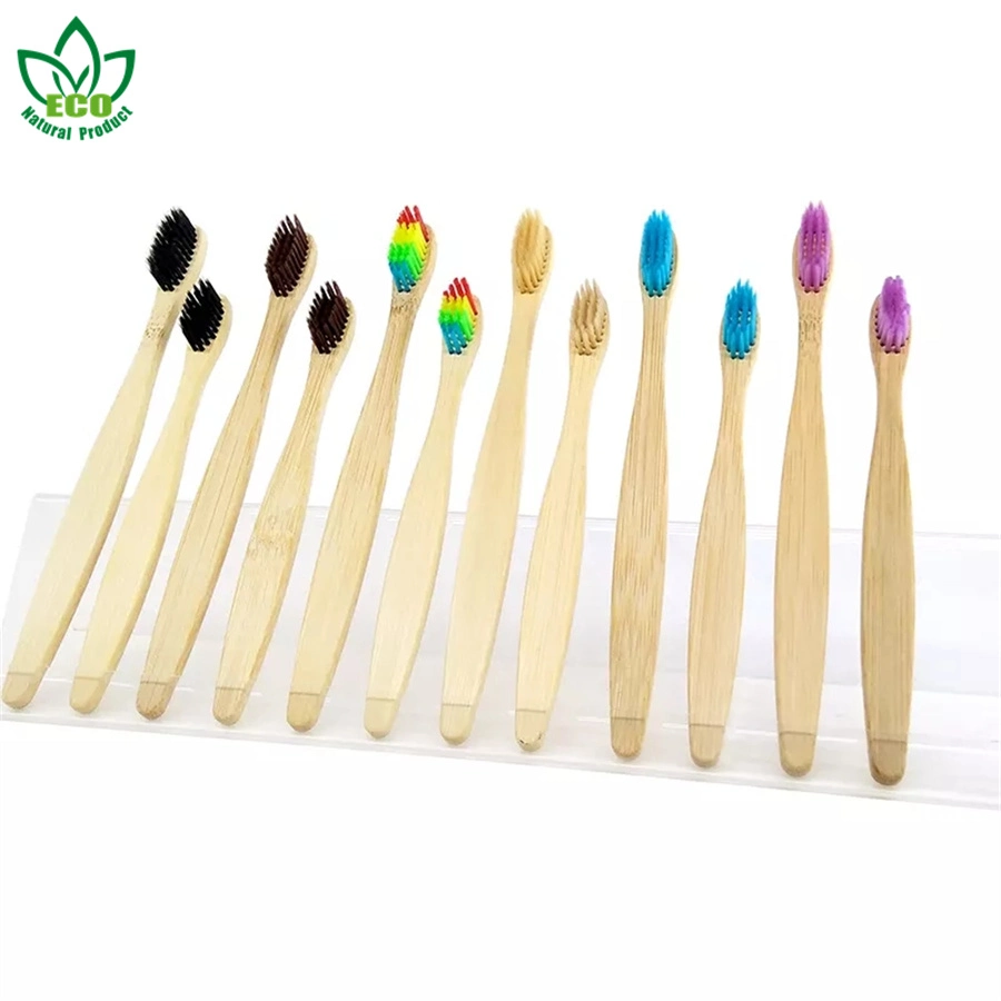 Custom Bamboo Toothbrush Custom Eco Packaging with Logo Different Styles Toothbrush