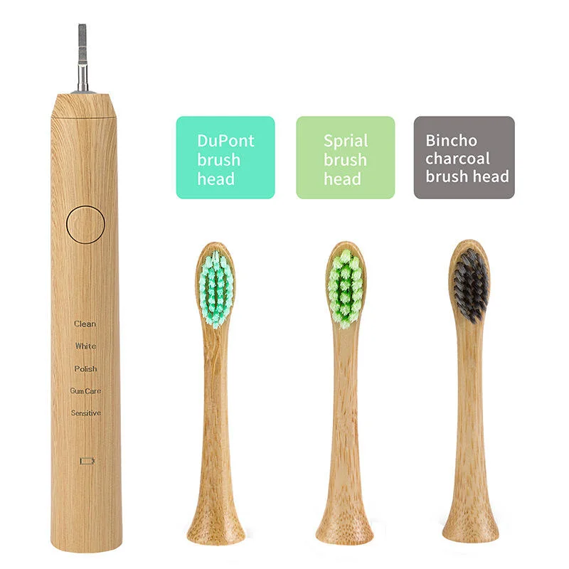 Sonic Replacement Head Soft Charcoal Bristle Bamboo Electric Toothbrush