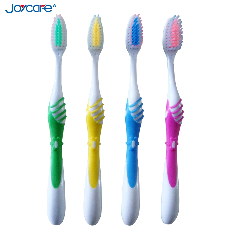 Wholesale FDA Approval Toothbrush with Nylon Polished Bristles/Wavy Handle Toothbrush