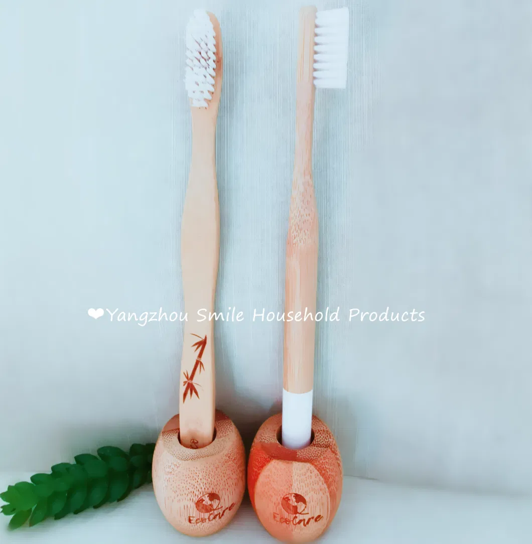 FDA Customized Bamboo Toothbrush with Base