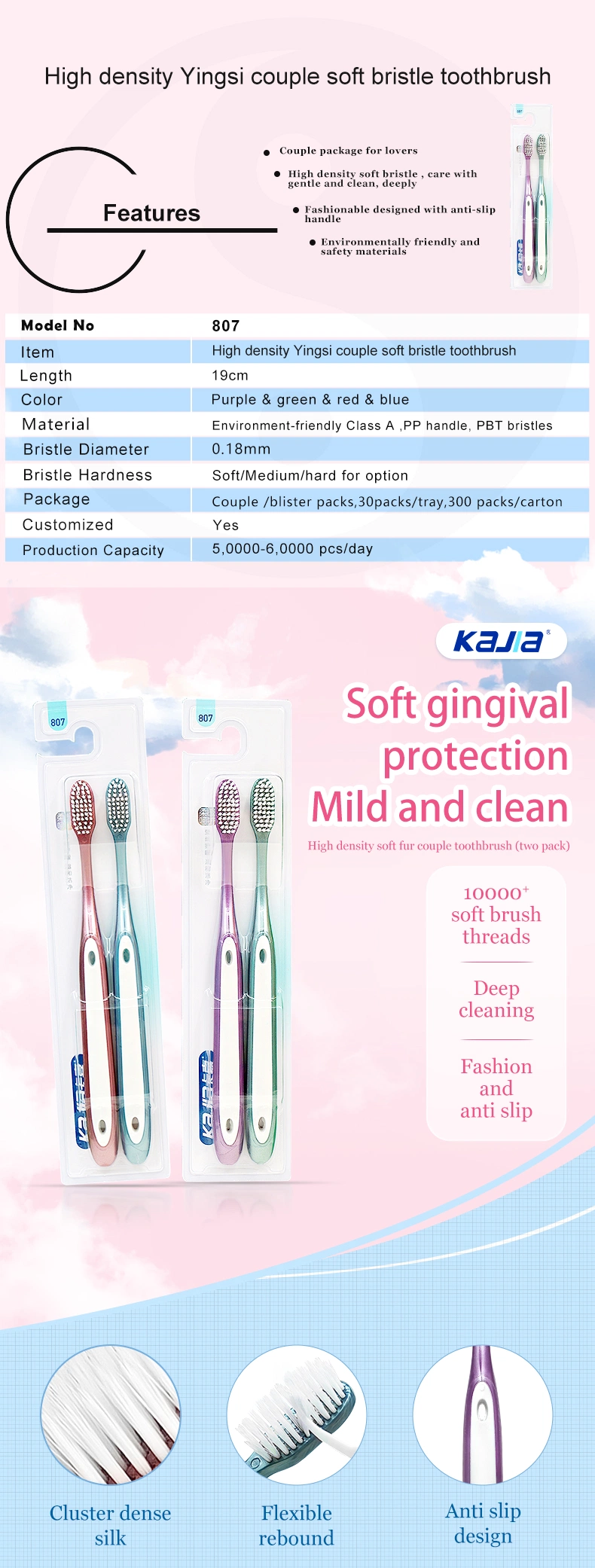 Special Design Extra Soft Toothbrush Adult Toothbrushes