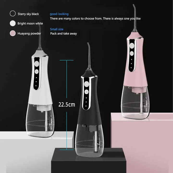 Household Detachable Cordless Ipx7 Portable 300ml Water Toothflosser Electric Oral Care Cleaning Tool Jet Irrigator Tooth Floss for Adult
