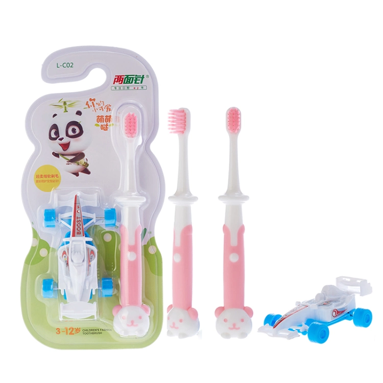 Custom Private Label Premium Soft Bristle Children Tooth Brush Wholesale Plastic Baby Kids Toothbrush with Toy