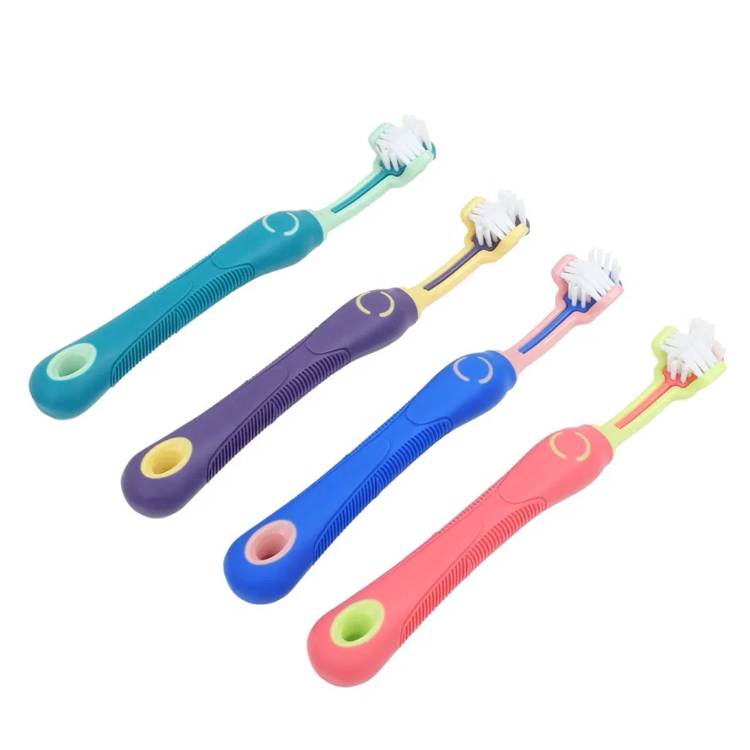 New Design Three Heads Soft Dental Care Pet Cleaning Toothbrush