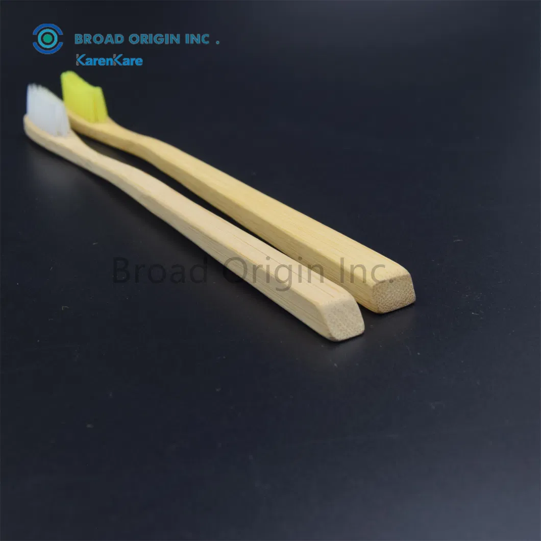 Biodegradable Bambooadult Toothbrush Charcoal Bristle Dental Brush