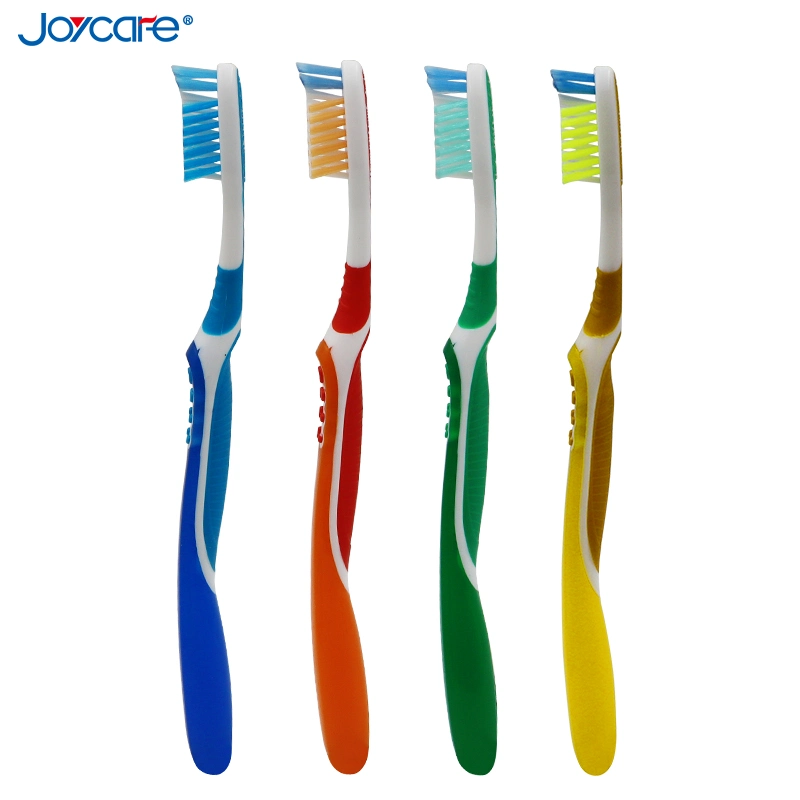 2020 New Design Soft Cross Action Bristles Gum Massage Non-Slip Handle Adult Toothbrush