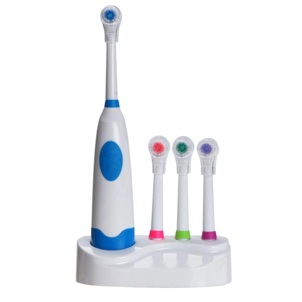 Js105 Kids/Adults Spin Electric Toothbrush with Small Round Head Waterproof Battery Powered