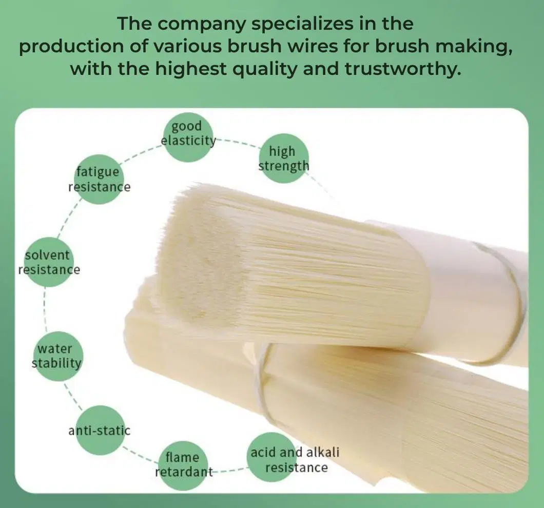Wholesale Tapered and Non-Tapered Synthetic Bristles for Toothbrush, Makeup Brusehes, Indutrial Brushes Uage
